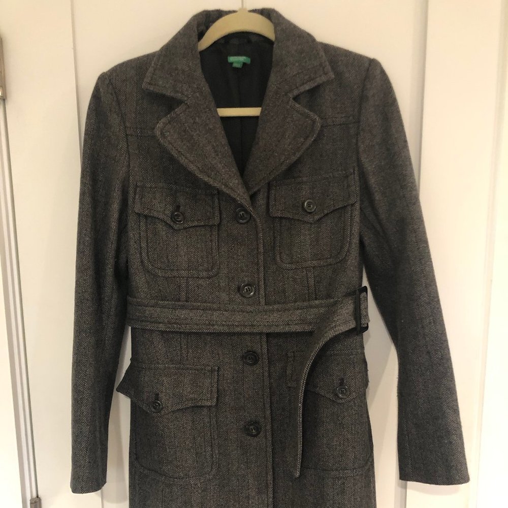 military inspired wool coat size 6